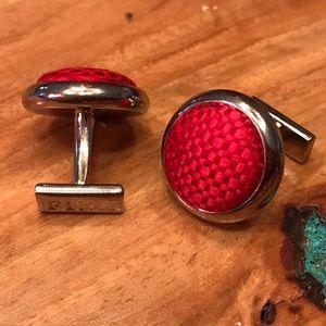 Thomas Pink Cufflinks Round